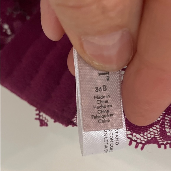 BNWT Thalia Sodi Lace Longline Bra Set - Plum & Black 36B - Picture 6 of 6